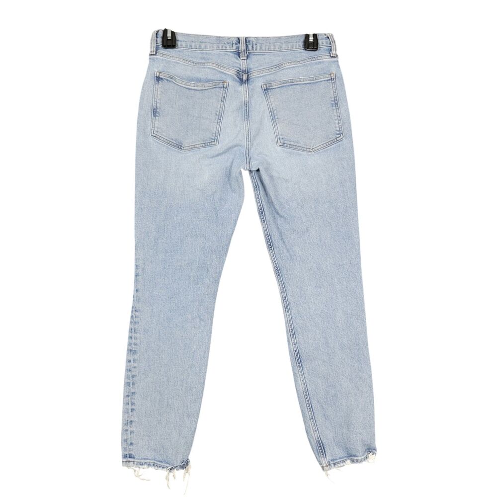 AGOLDE Willow Mid Rise Slim Crop Stretch Denim Blue Jeans Organic Cotton SIZE 30 - Picture 2 of 13